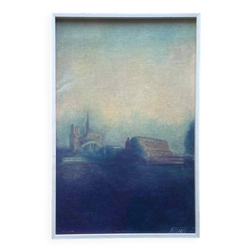 Tableau HST/P "Notre Dame de Paris" par Franco Pagnetti de Pesaro