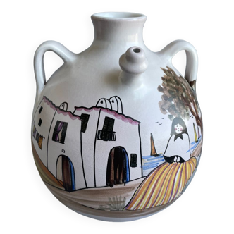 Spanish ceramic pot signed