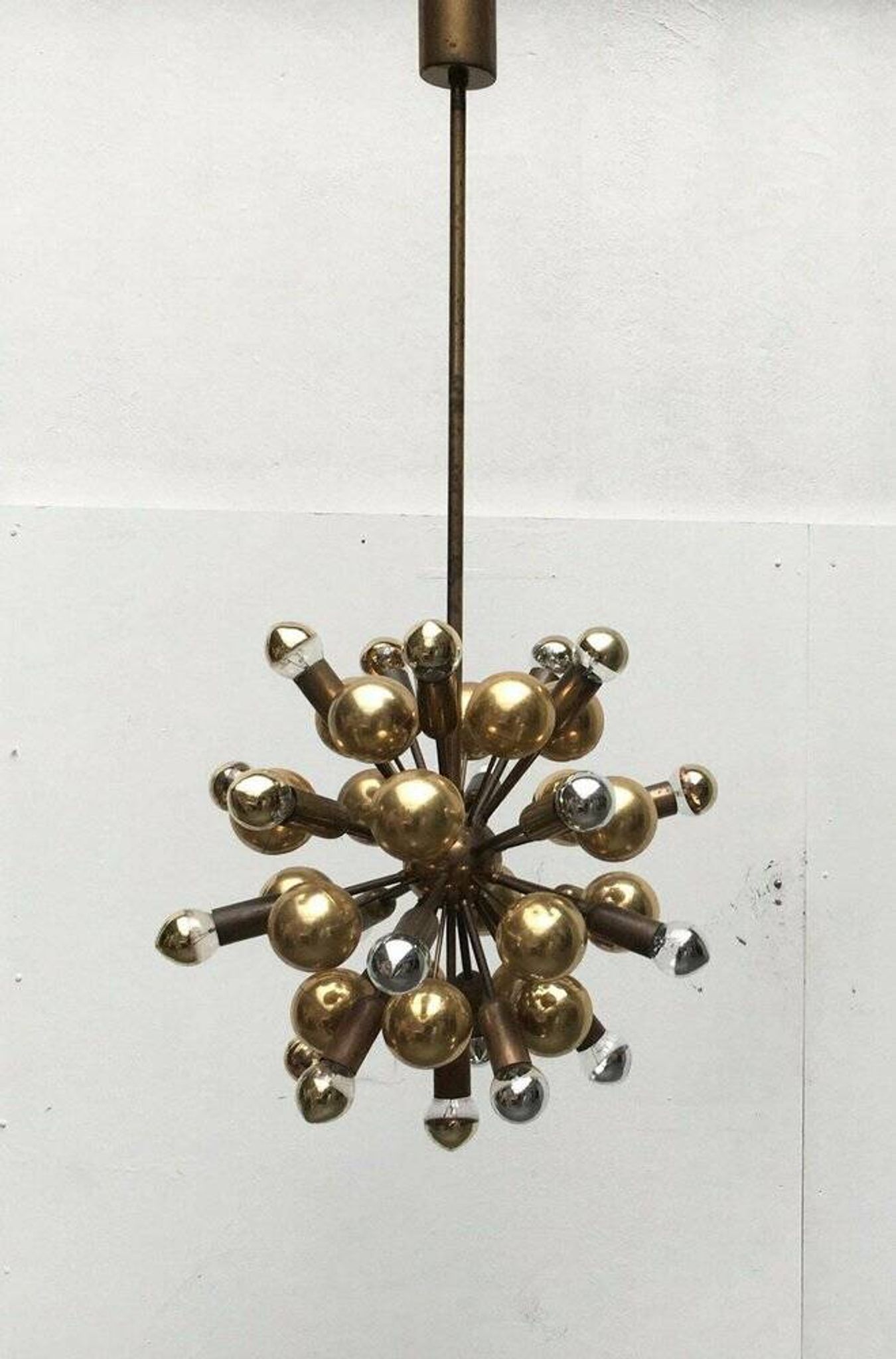 Atomic Brass Ceiling Suspension by Dorothee Becker for Cosack, 1970s.