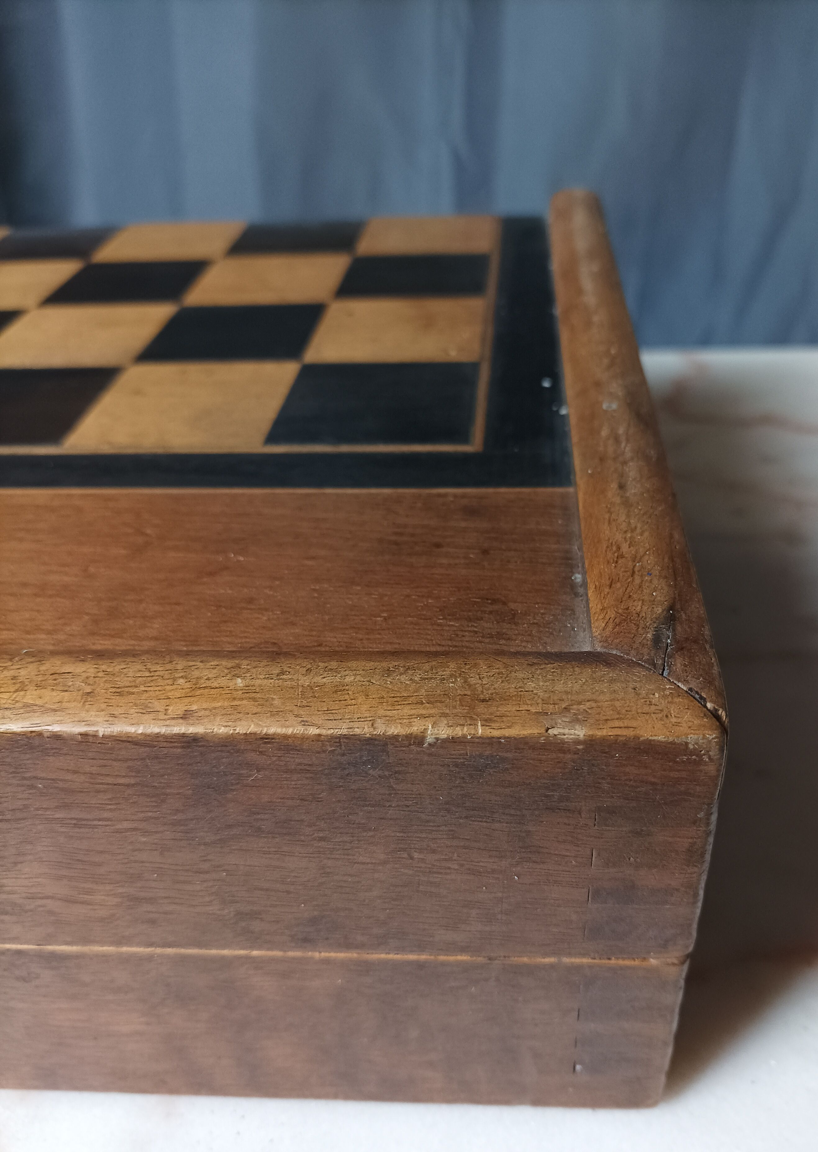 Backgammon game old wooden board game