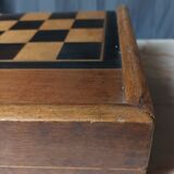 Backgammon game old wooden board game