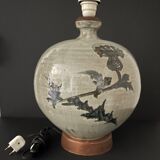 Vintage ceramic lamp Japan stoneware Mashiko