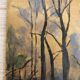 Oil on vintage landscape panel