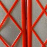 Orange plastic triptych mirror