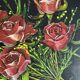 Nature morte aux roses – Huile sur toile signée et datée 1977 –Cadre bois