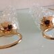 Pair of brass sconces and structured tulip glass 60/70s