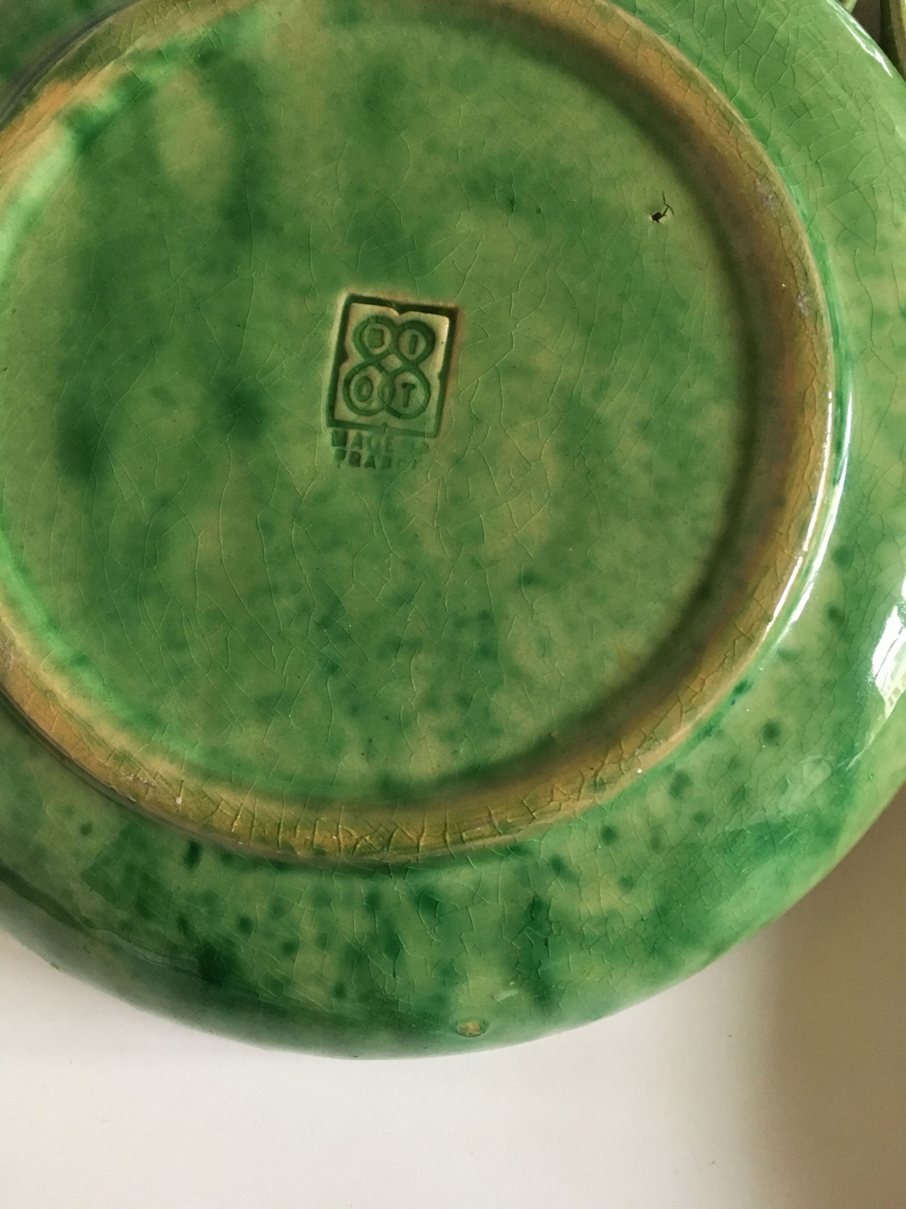 Biot signed glazed earthenware plates