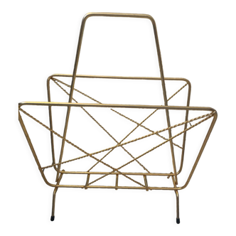 Vintage brass magazine holder - year 50-60