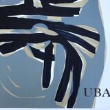 Original lithographed poster by raoul ubac, galerie maeght, 1961