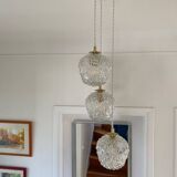 Triple suspension with vintage glass globes
