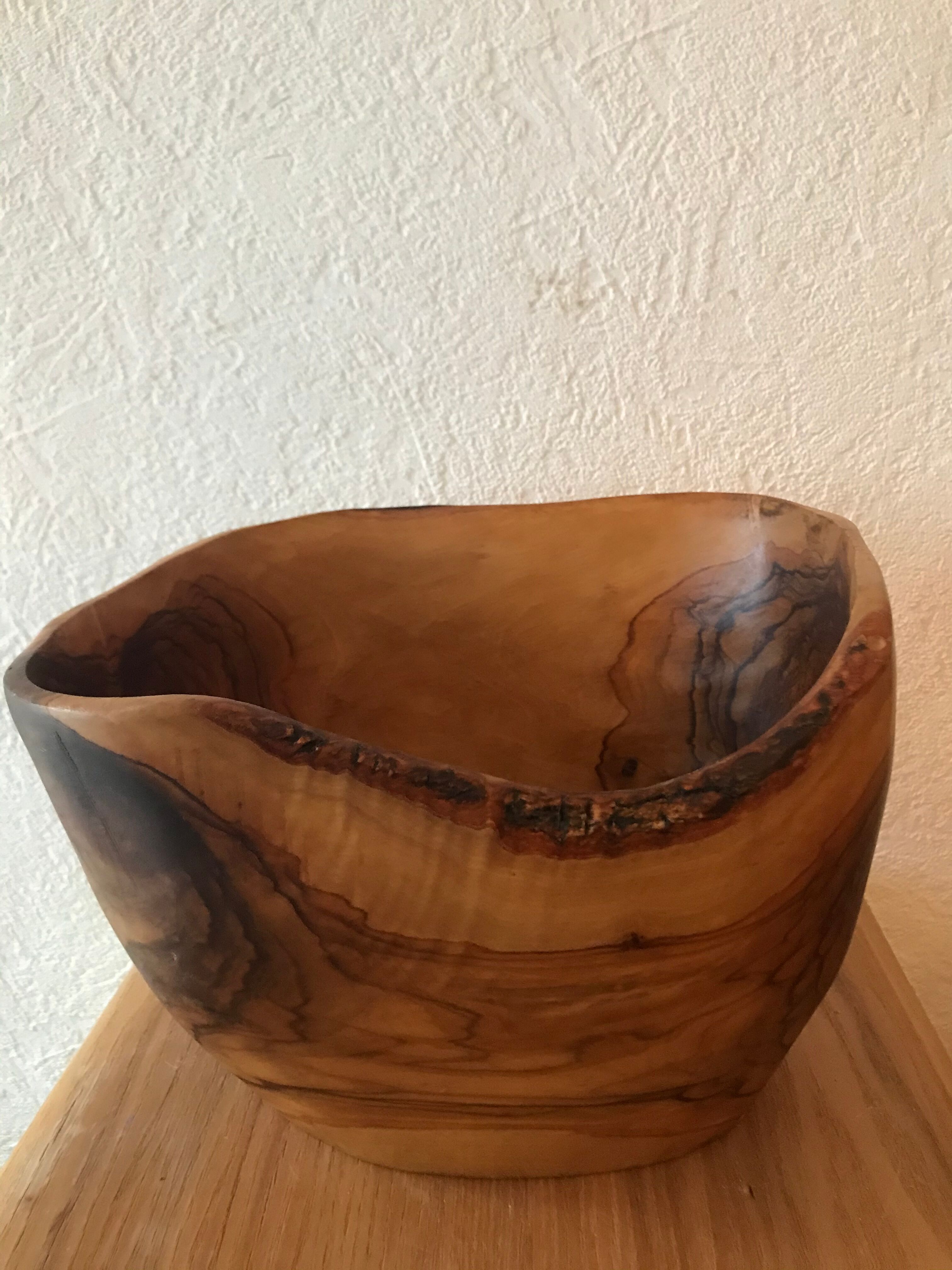 Large wooden bowl