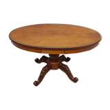 Table d'appoint ovale XIX ème pied en acajou