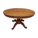 Oval side table XIX, mahogany foot