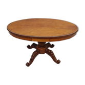 Oval side table XIX, mahogany foot