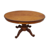 Oval side table XIX, mahogany foot