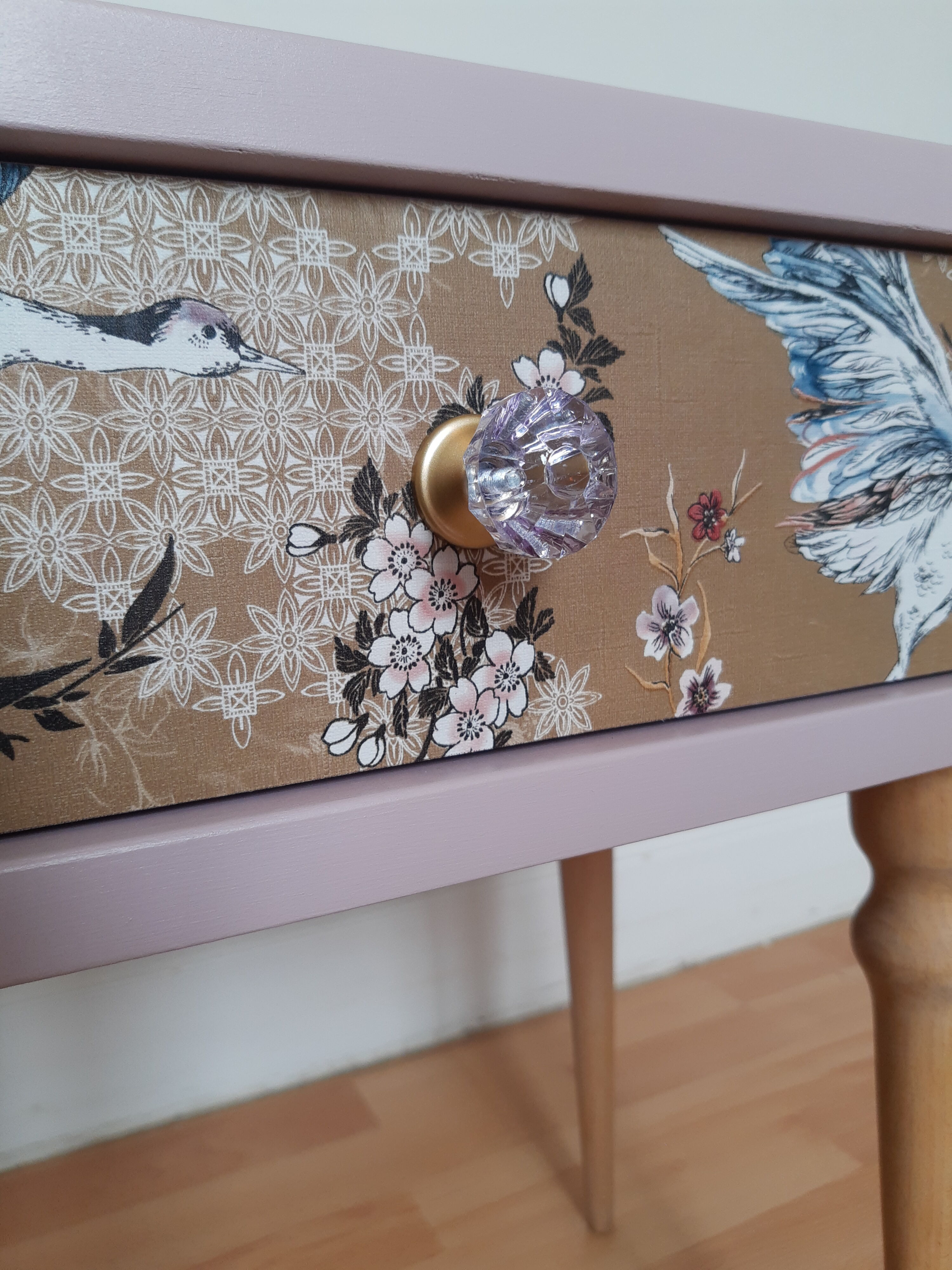 Vintage bedside table revamped