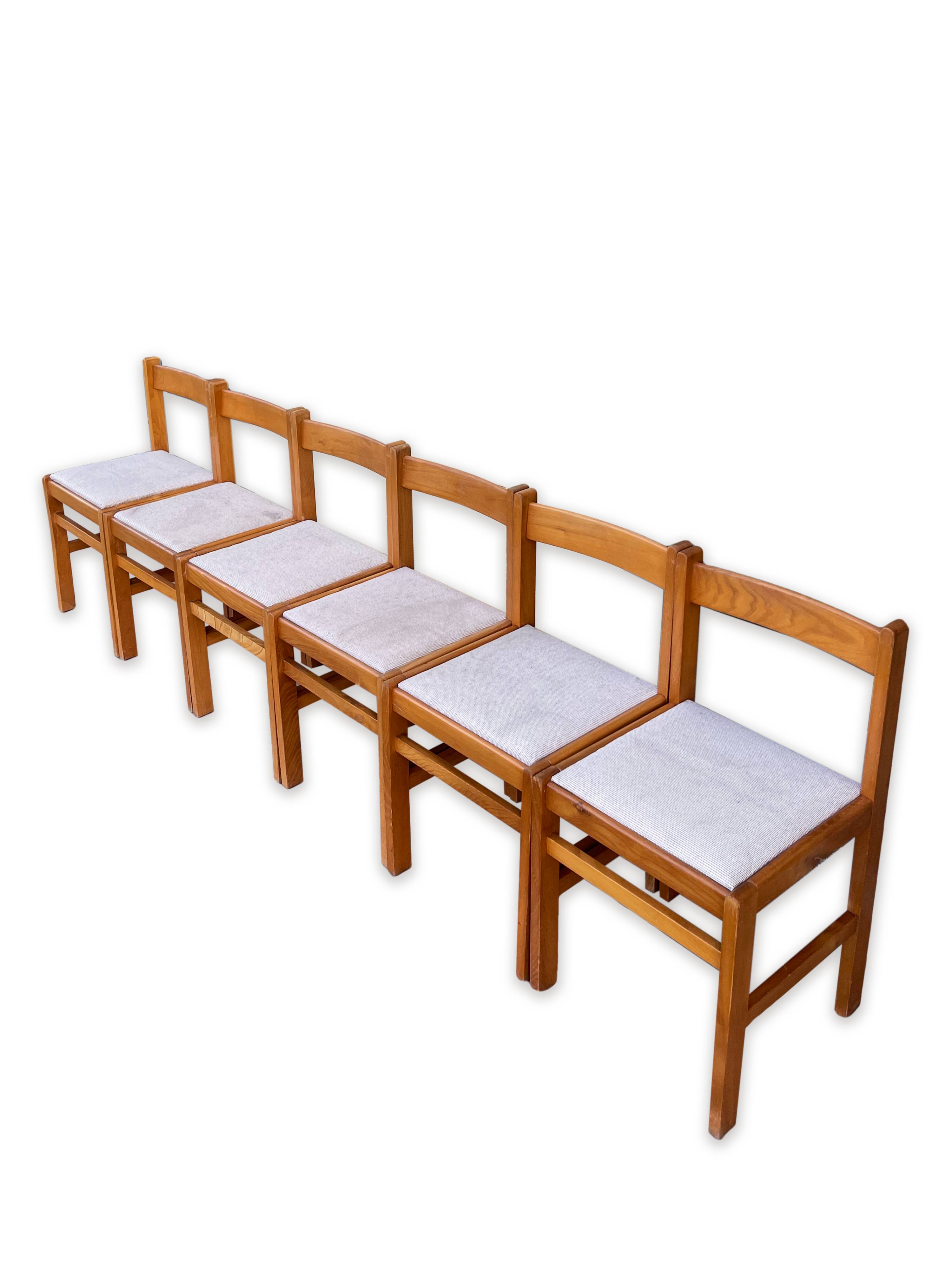 Ensemble de 6 chaises de cuisine italiennes, 1960