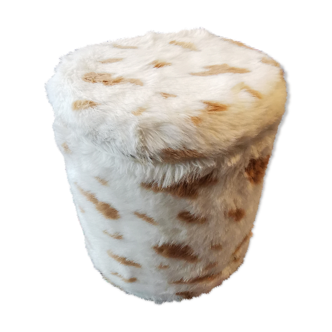 Pouf synthetic fur 1970s