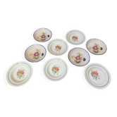 Mismatched deep plates service Saint Clément - Moulin Des Loups