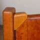 Ensemble de 4 chaises Maison Regain en orme et cuir, 1980