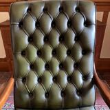 Vintage leather chesterfield armchair