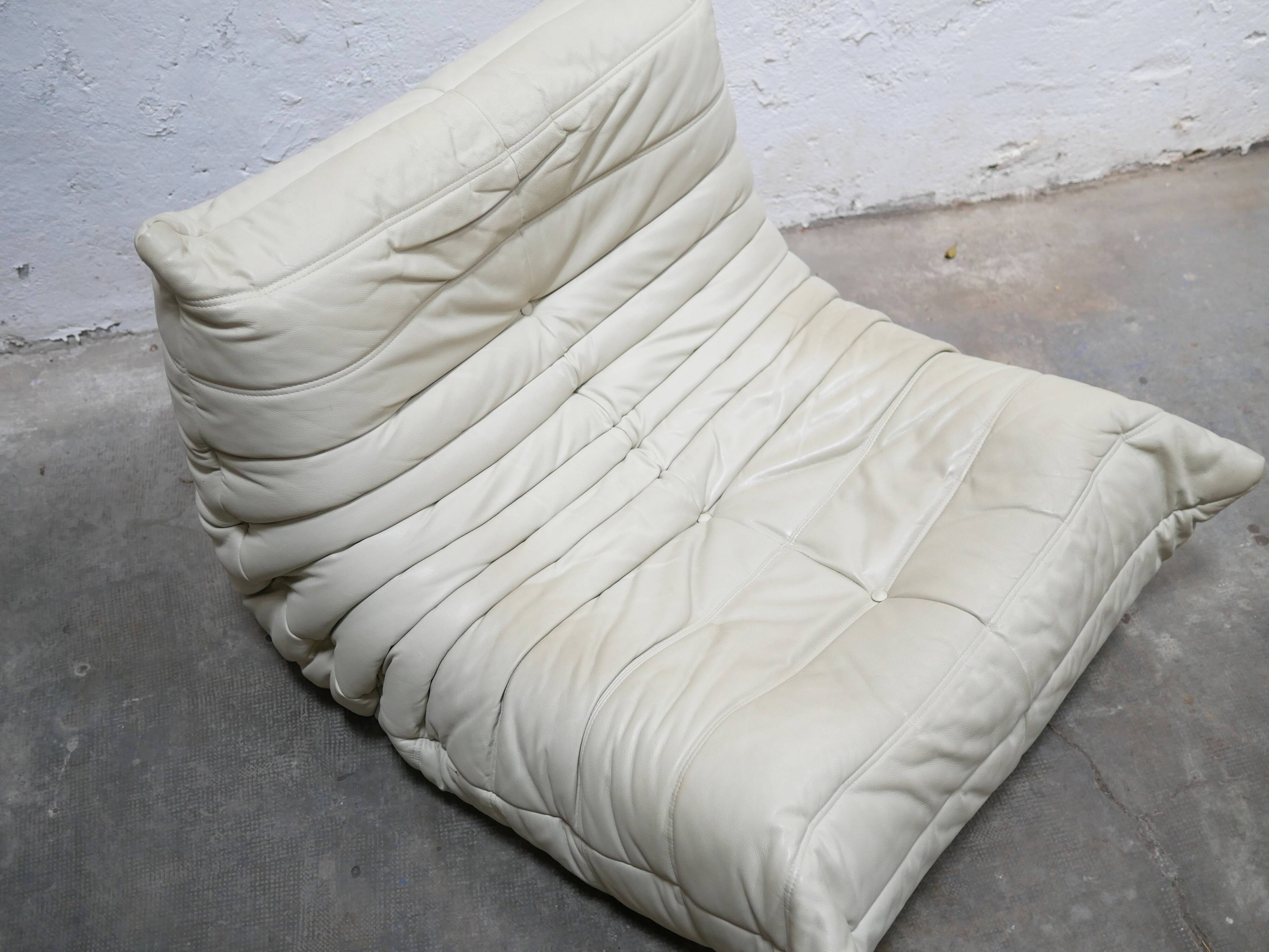 Togo leather chair by Michel Ducaroy for Ligne Roset