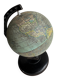 Miniature Green Paper-Covered Globe with Metal Base and Meridian — Made in England