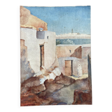 Watercolor dated 1925 / Rabat, Morocco
