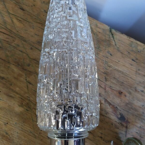 Chrome alloy wall lamp and tulip molded old vintage dp082105