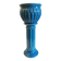 Column and basin in Art Deco style in blue glazed ceramic - mid 20th century.