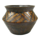 Sandstone vase with brown glaze, Charles Greber