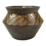 Sandstone vase with brown glaze, Charles Greber