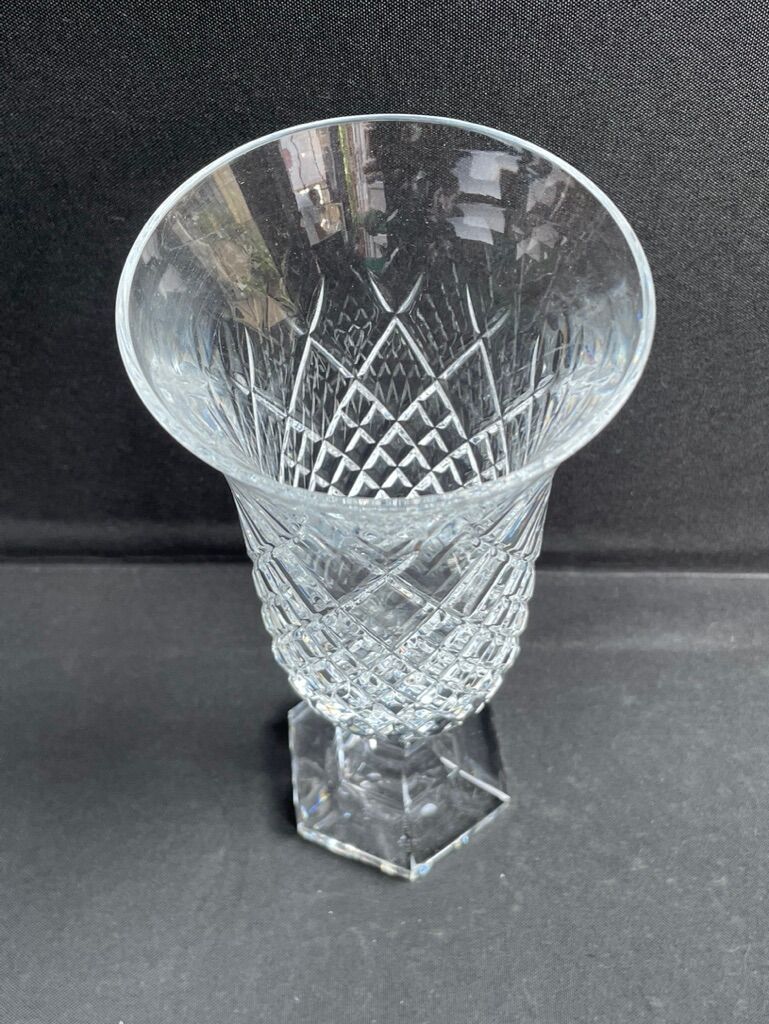 Sèvres crystal vase stamped