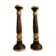 Paire de bougeoirs bois doré vintage