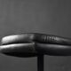 Vintage Mid-Century Scandinavian Modern Black Leather Rectangular Ottoman