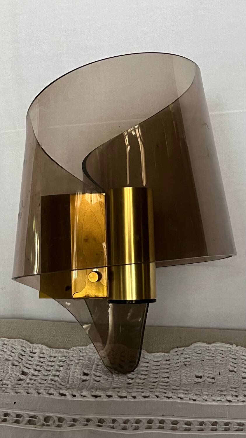 Plexiglas designer wall light 1970