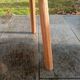 Table d'appoint bois brut style brutaliste organique