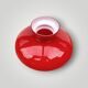 Vintage red and white opaline pendant globe
