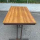 Mid-Century wooden and steel folding table brown 1970 120x70cm