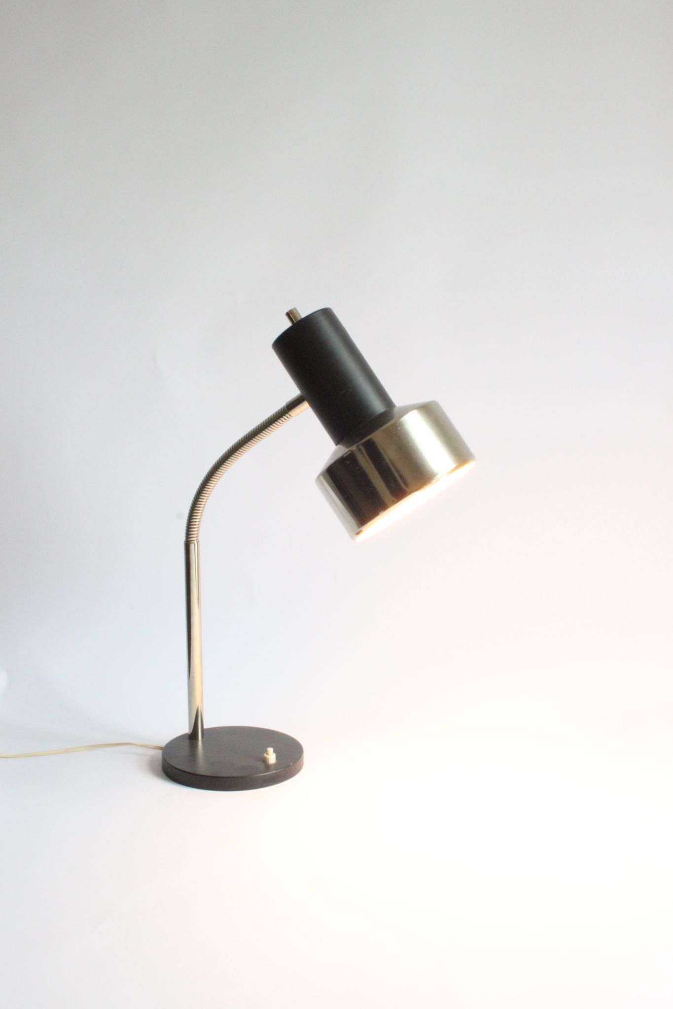 Gooseneck Copper Desk Lamp by Massive Belgium 1960s