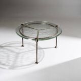 Bronze and glass coffee table, Lothar Klute, 1980s