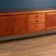 Retro Teak 1960s Nathan Squares Long Mid Century Sideboard
