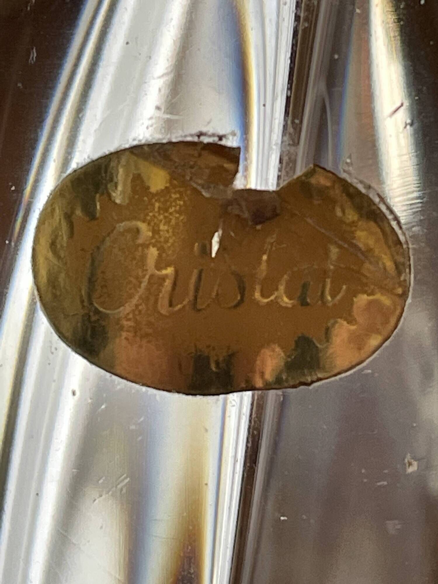 Lampe années 60 pied en cristal