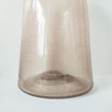 Frosted pale pink glass carafe 29 cm
