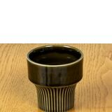 Ensemble de 6 tasses vintage en grès émaillé vert olive