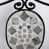 Set of 4 armchairs vintage iron