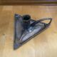 Handheld Candle Holder Art Nouveau Silver Metal Vintage Triangle