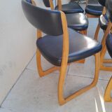 6 vintage Self sled chairs danish