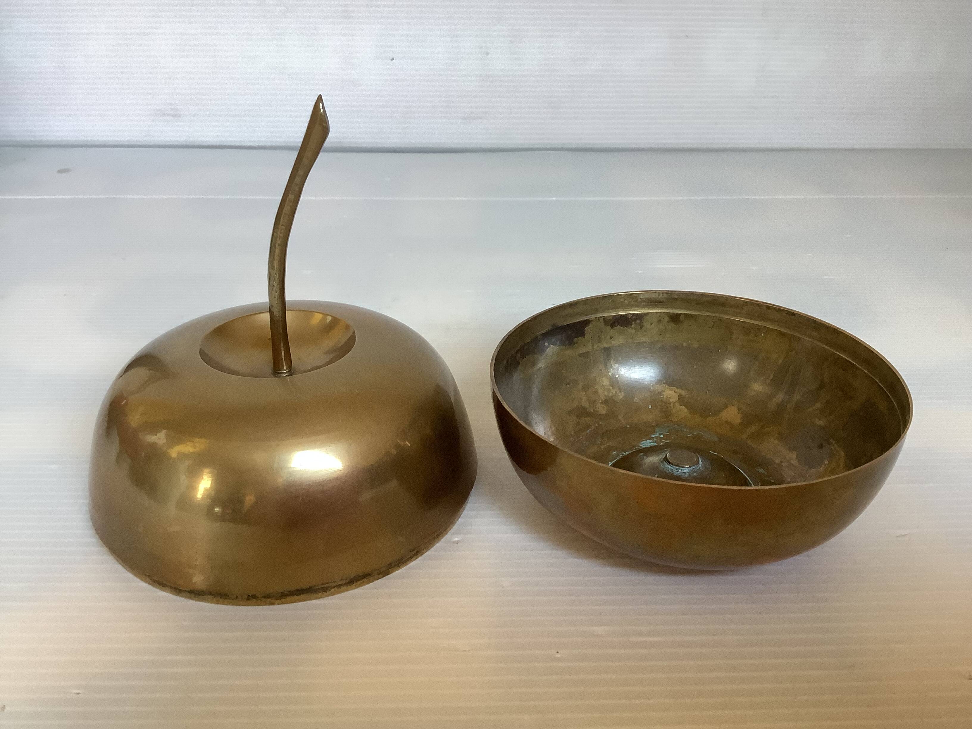 Brass apple catchall box