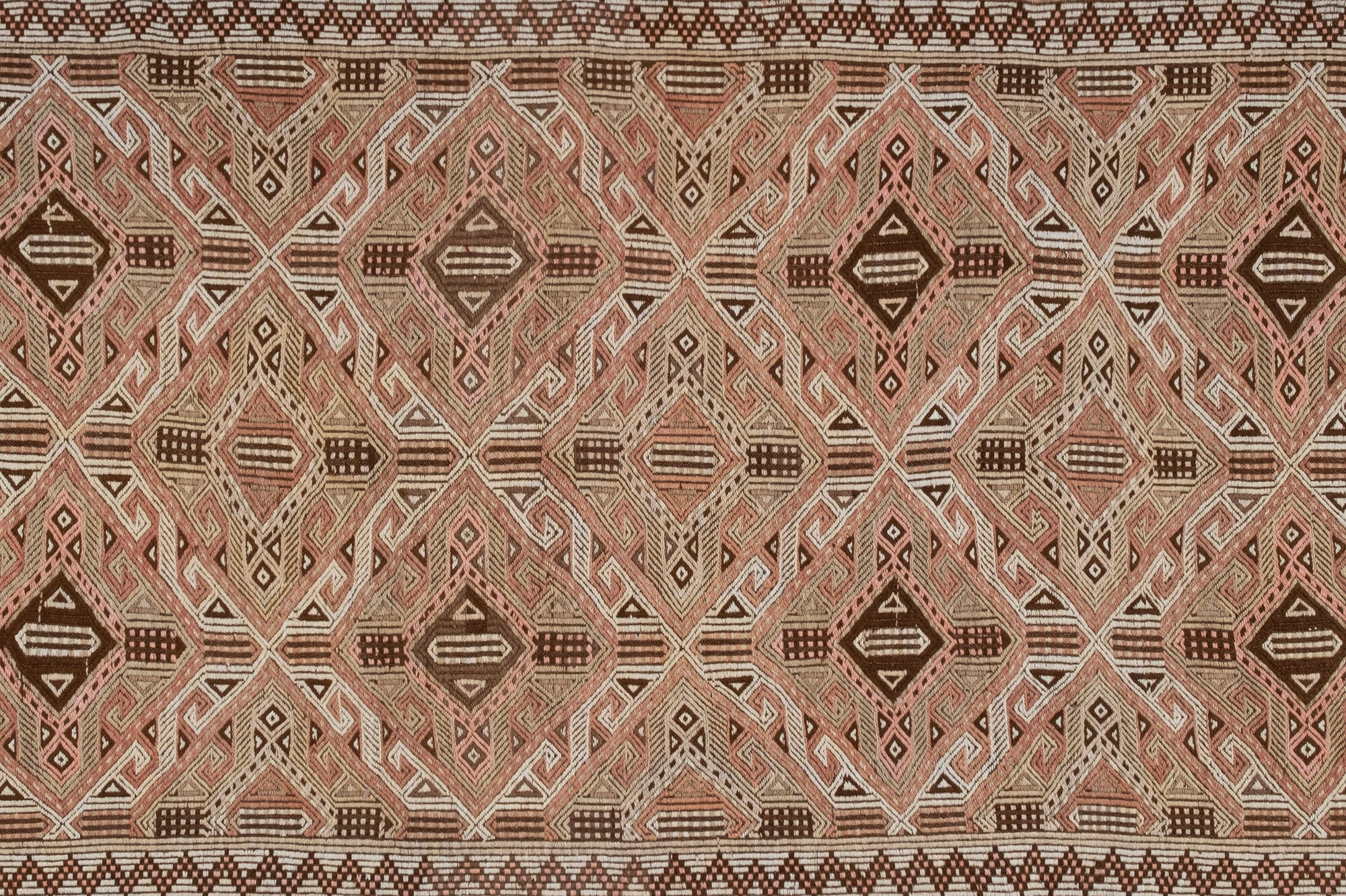 Turkish jajim runner hand woven wool nomad runner rug 140 x 320 cm